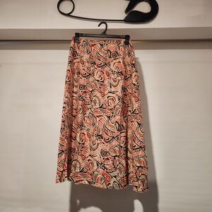 Avenue Multicolor Abstract A-Line Skirt